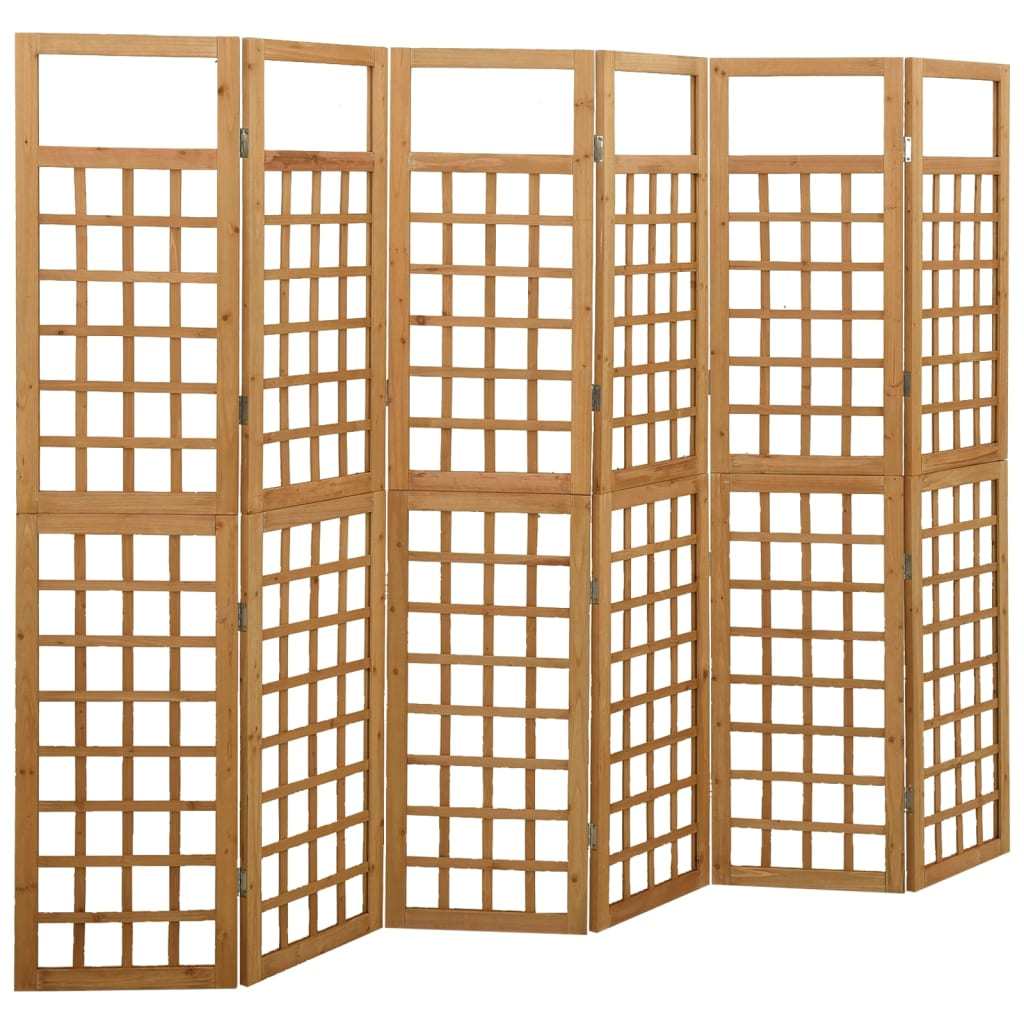 6-Panel Room Divider/Trellis Solid Fir Wood 95.5"x70.9"