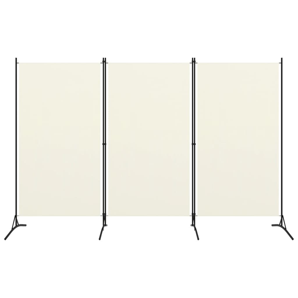 3-Panel Room Divider Cream White 102.4"x70.9"