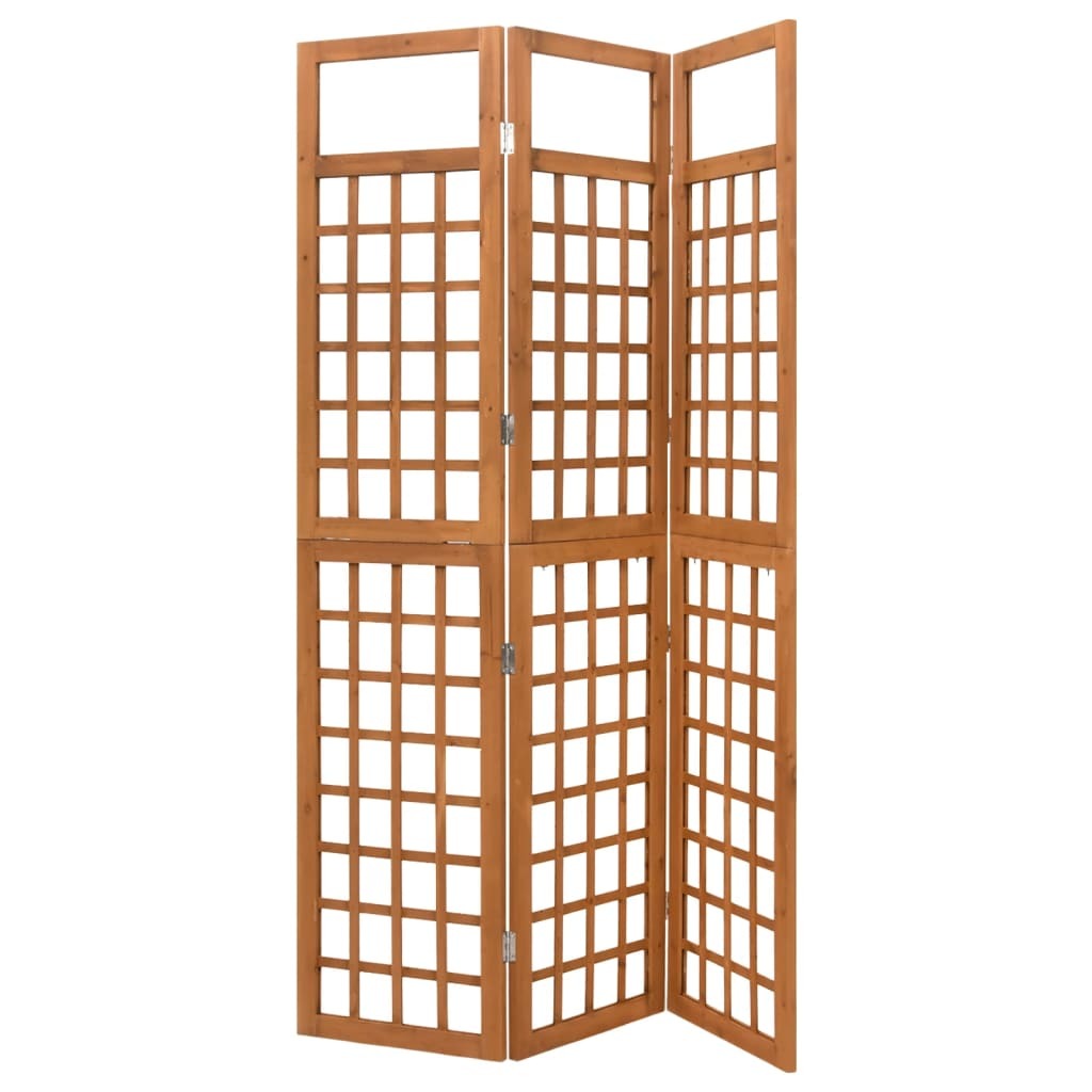 3-Panel Room Divider/Trellis Solid Fir Wood 47.6"x71.1"