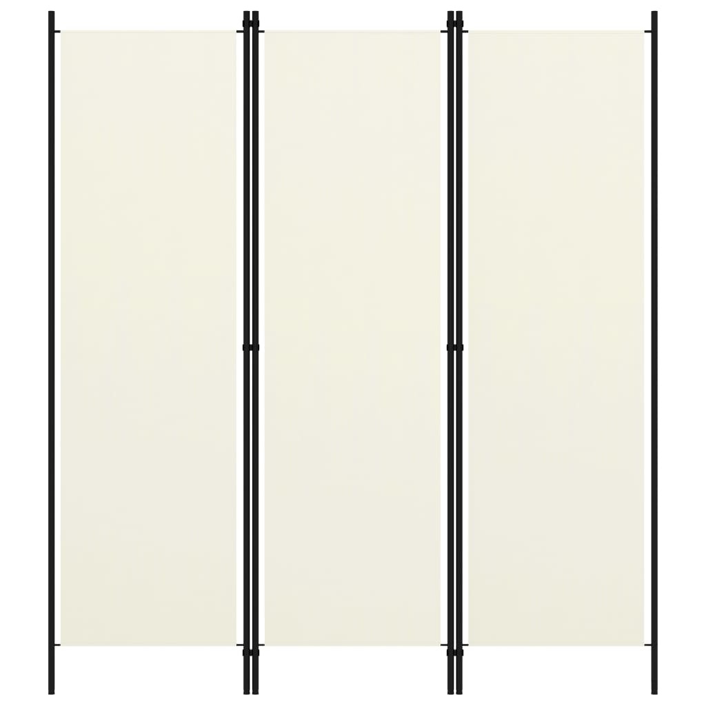 3-Panel Room Divider Cream White 59.1"x70.9"