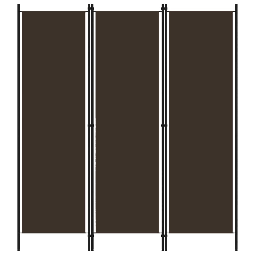 3-Panel Room Divider Brown 59.1"x70.9"