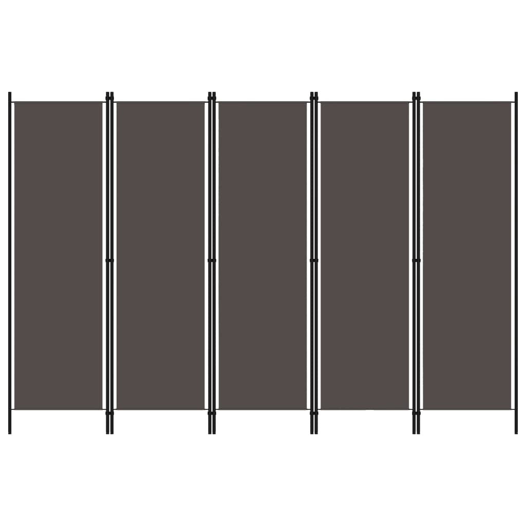 5-Panel Room Divider Anthracite 98.4"x70.9"