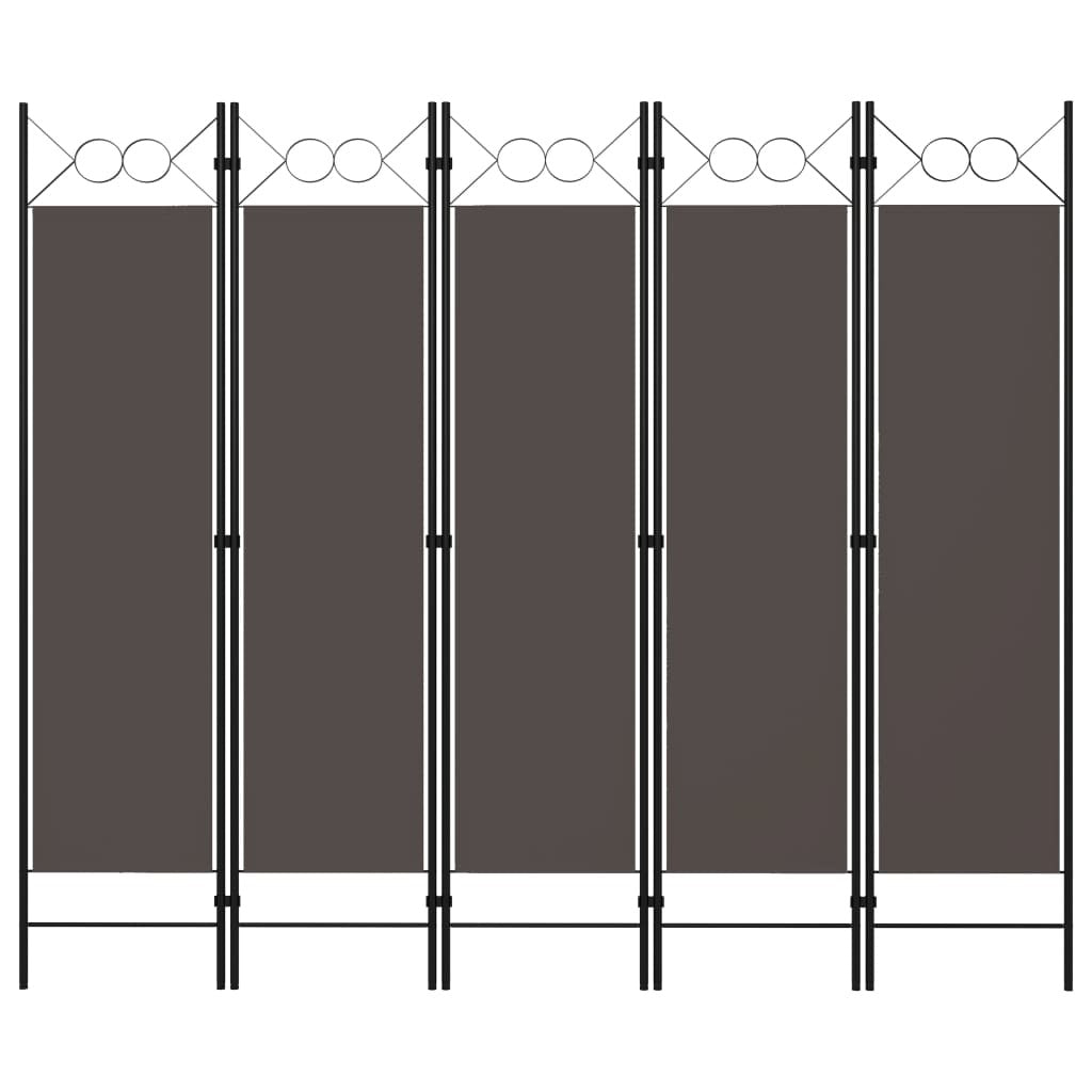 5-Panel Room Divider Anthracite 78.7"x70.9"