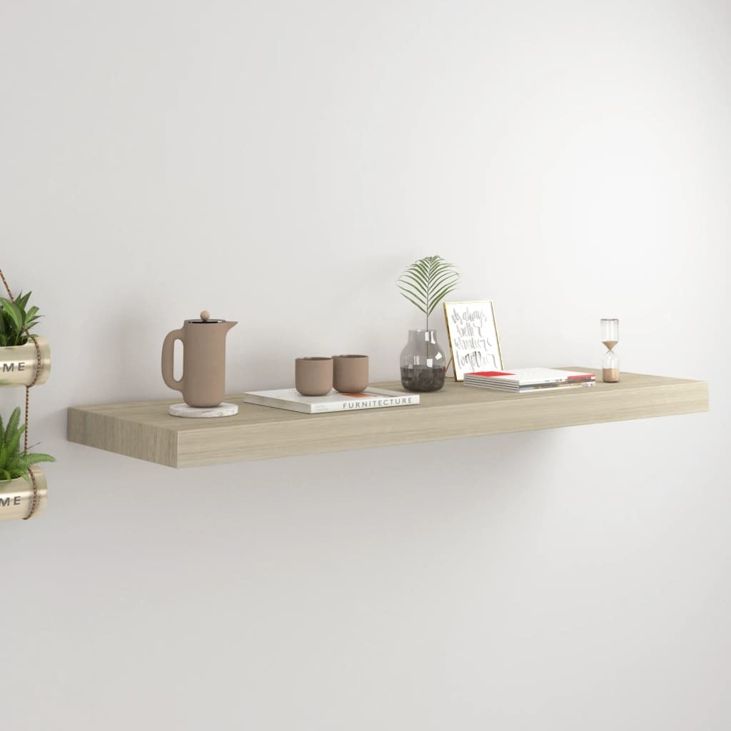 Floating Wall Shelf Oak 31.5"x9.3"x1.5" MDF