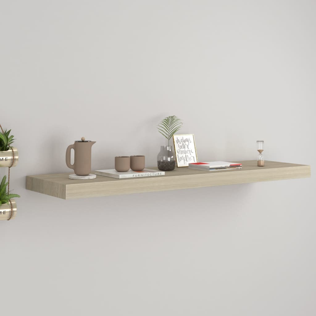 Floating Wall Shelf Oak 35.4"x9.3"x1.5" MDF