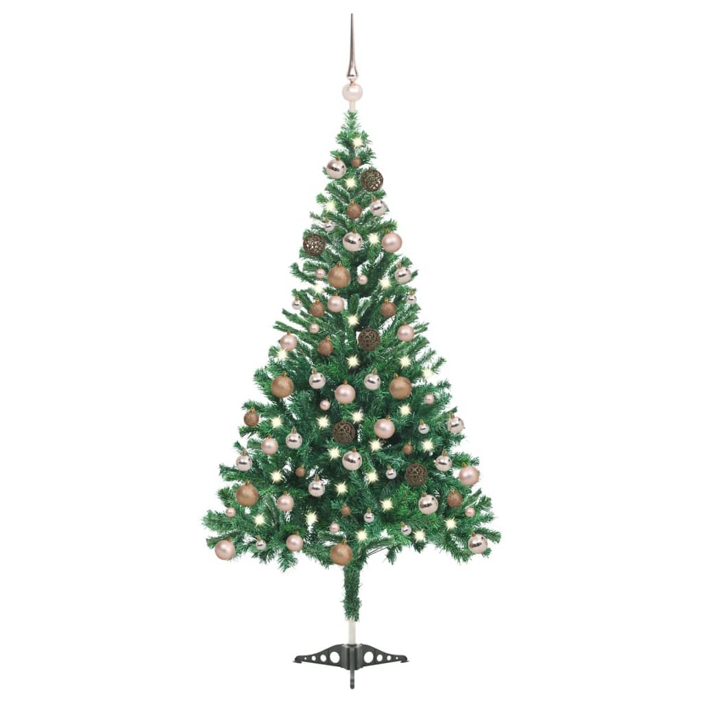 Artificial Pre-lit Christmas Tree with Ball Set 70.9" 564 Branches