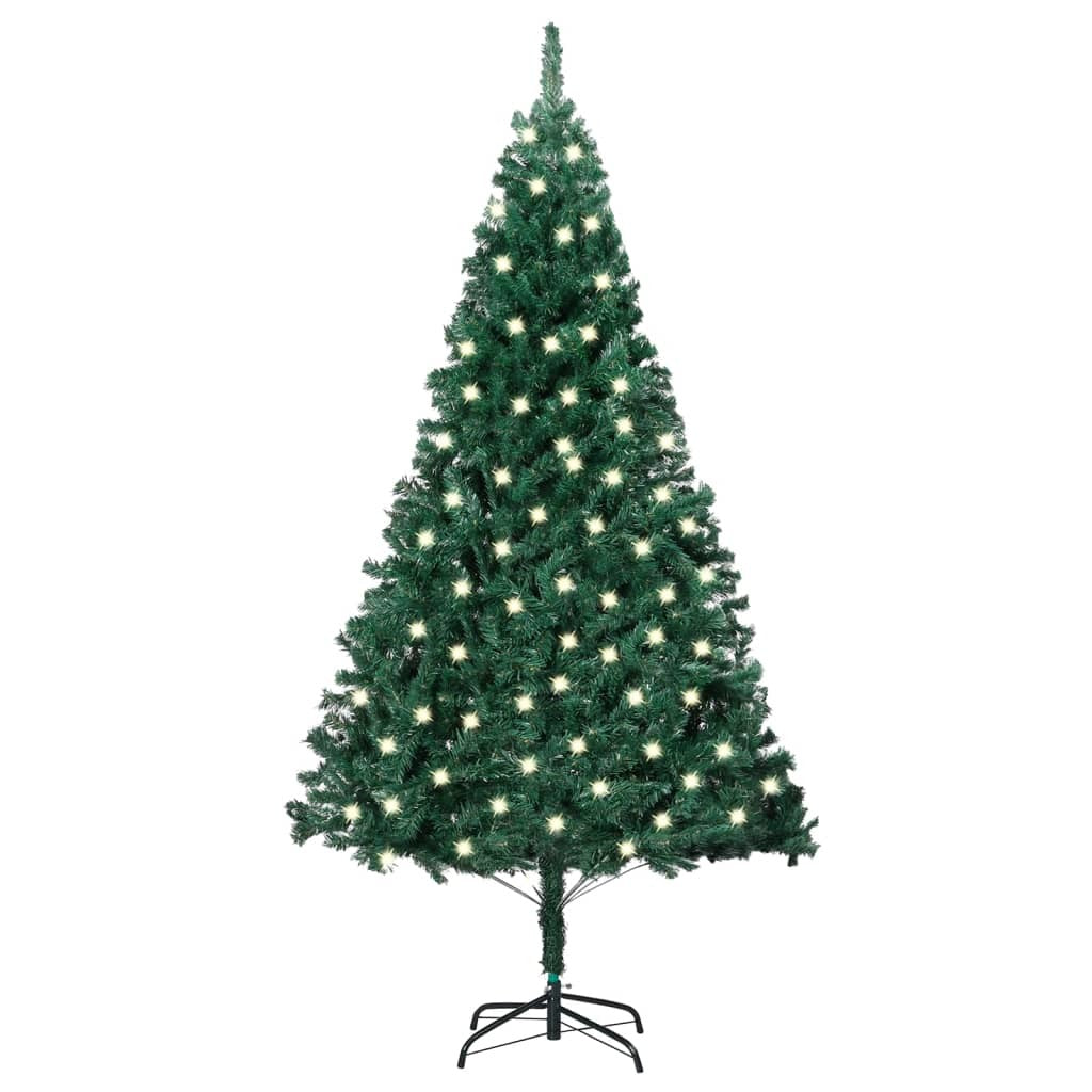 Artificial Pre-lit Christmas Tree with Thick Branches Green 47.2"