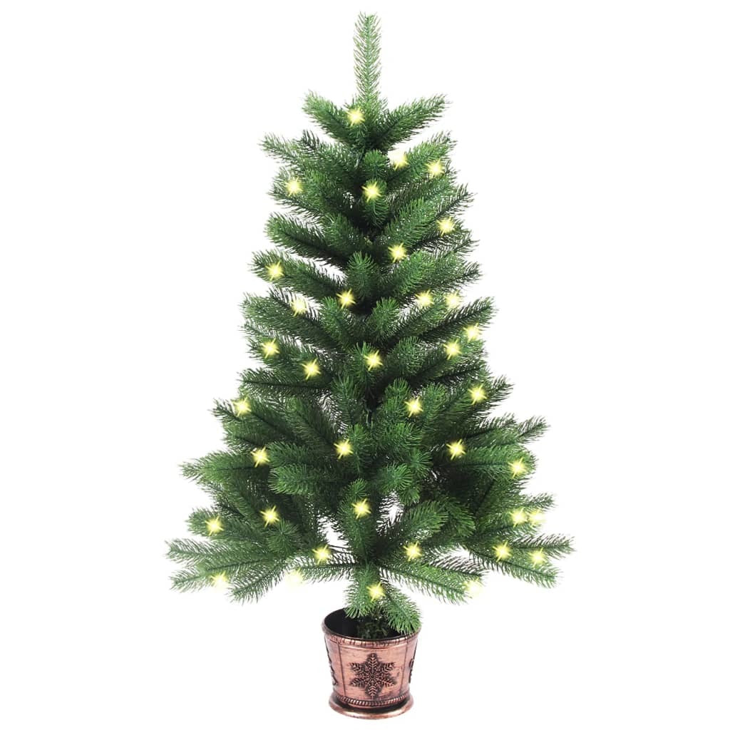 Artificial Pre-lit Christmas Tree 35.4" Green