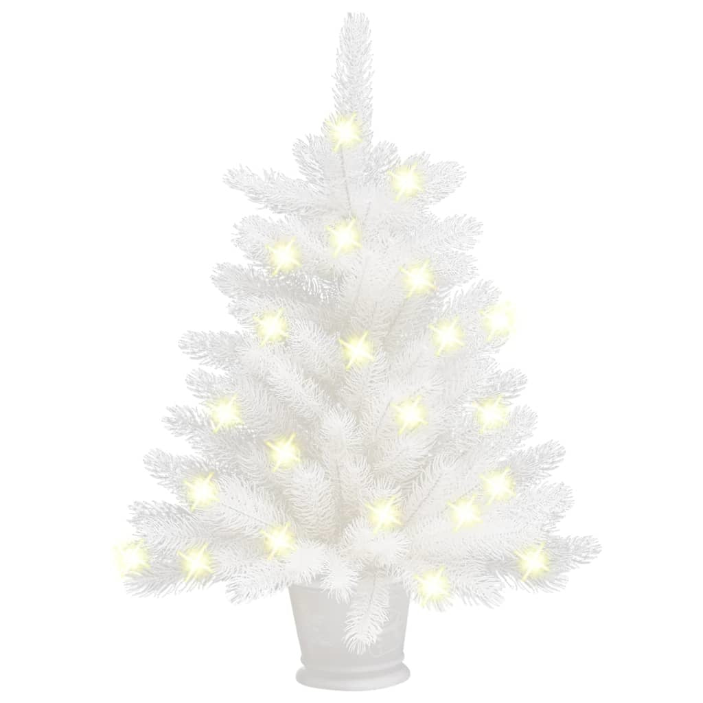 Artificial Pre-lit Christmas Tree White 25.6"