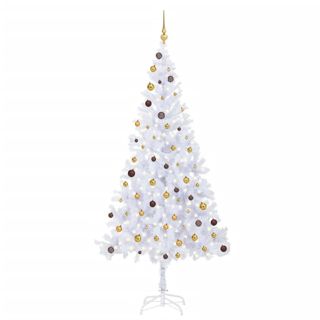 Artificial Pre-lit Christmas Tree with Ball Set 82.7" 910 Branches