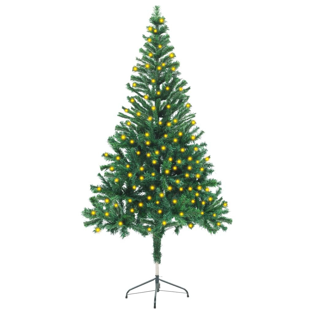 Artificial Pre-lit Christmas Tree with Stand 59.1" 380 Branches