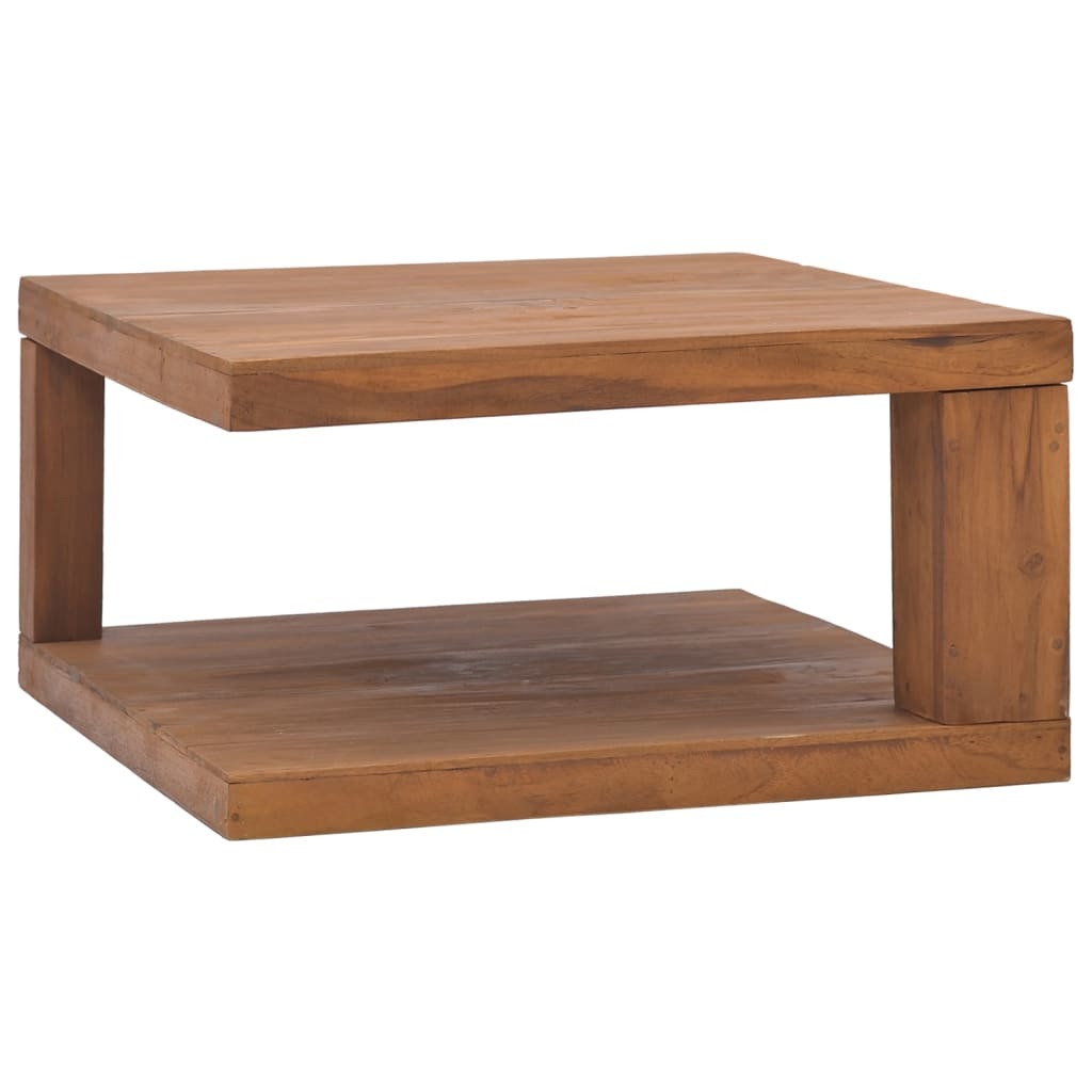 Coffee Table 25.6"x25.6"x13" Solid Teak Wood