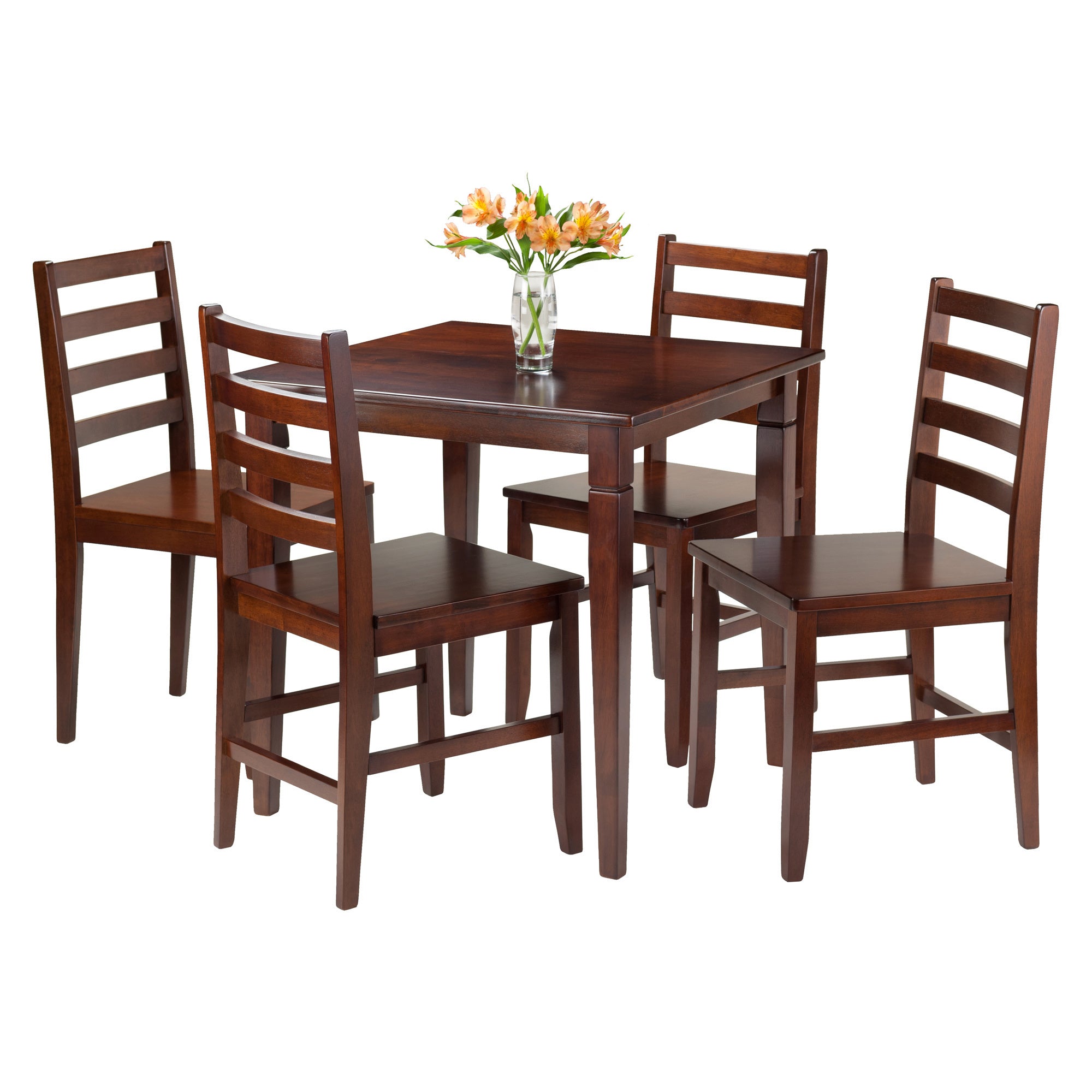 Kingsgate 5-Pc Dining Table with 4 Hamilton Ladder Back Chairs