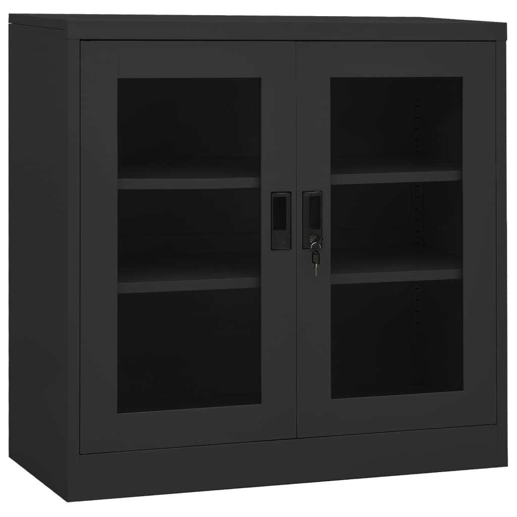 Office Cabinet Anthracite 35.4"x15.7"x35.4" Steel