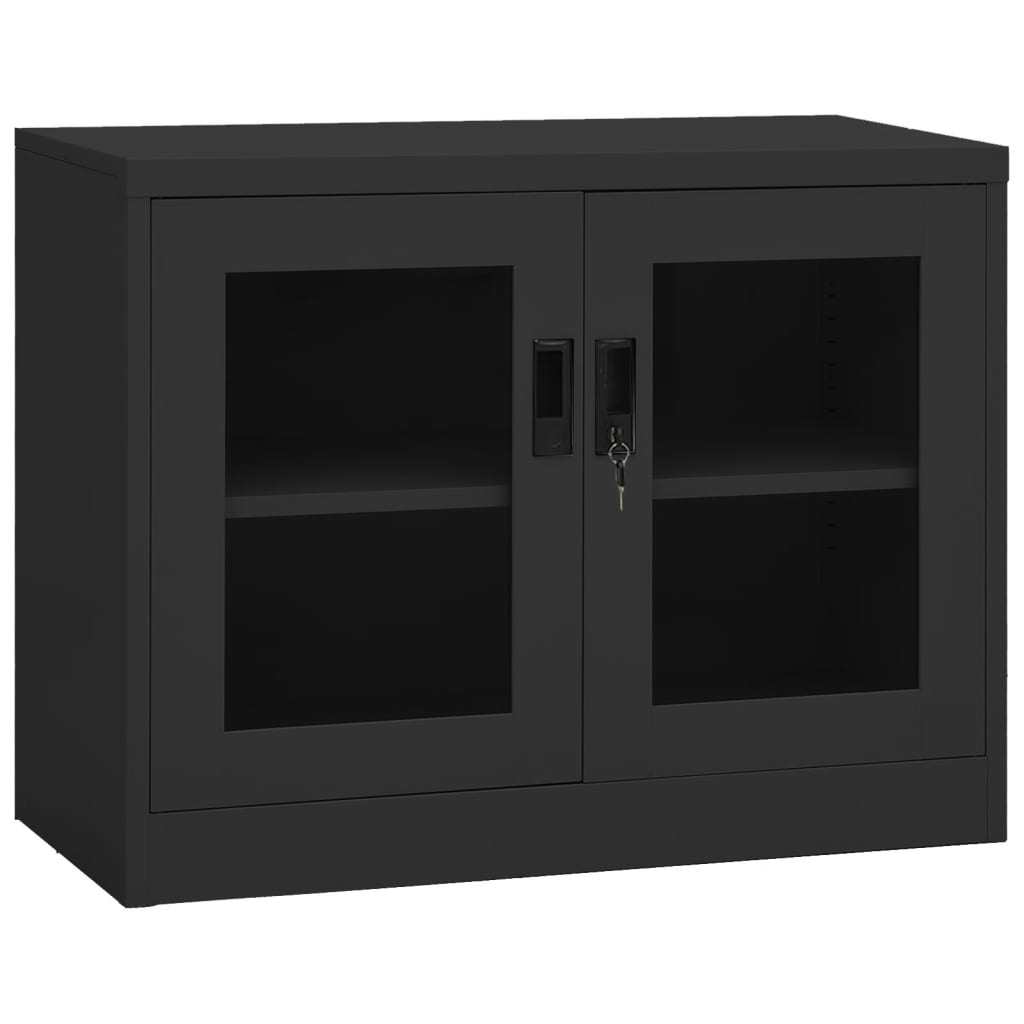 Office Cabinet Anthracite 35.4"x15.7"x27.6" Steel