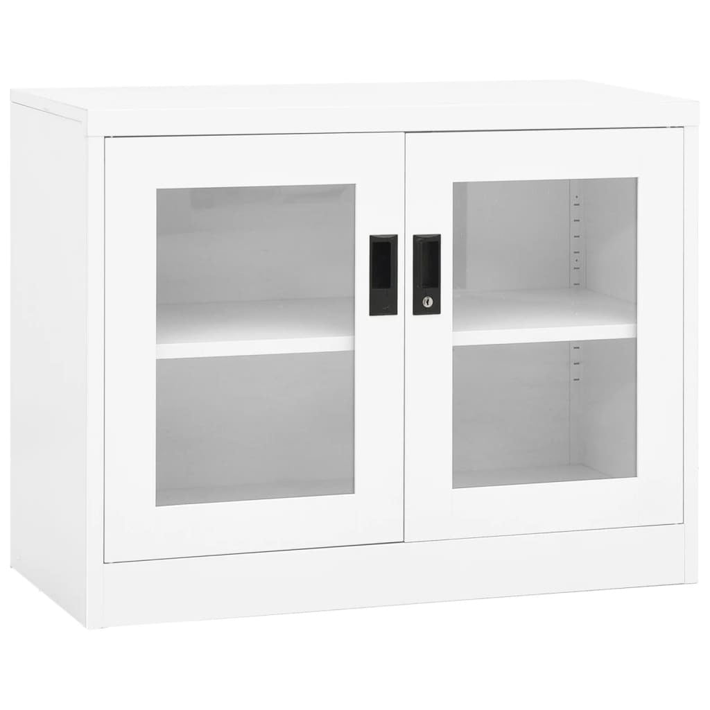 Office Cabinet White 35.4"x15.7"x27.6" Steel