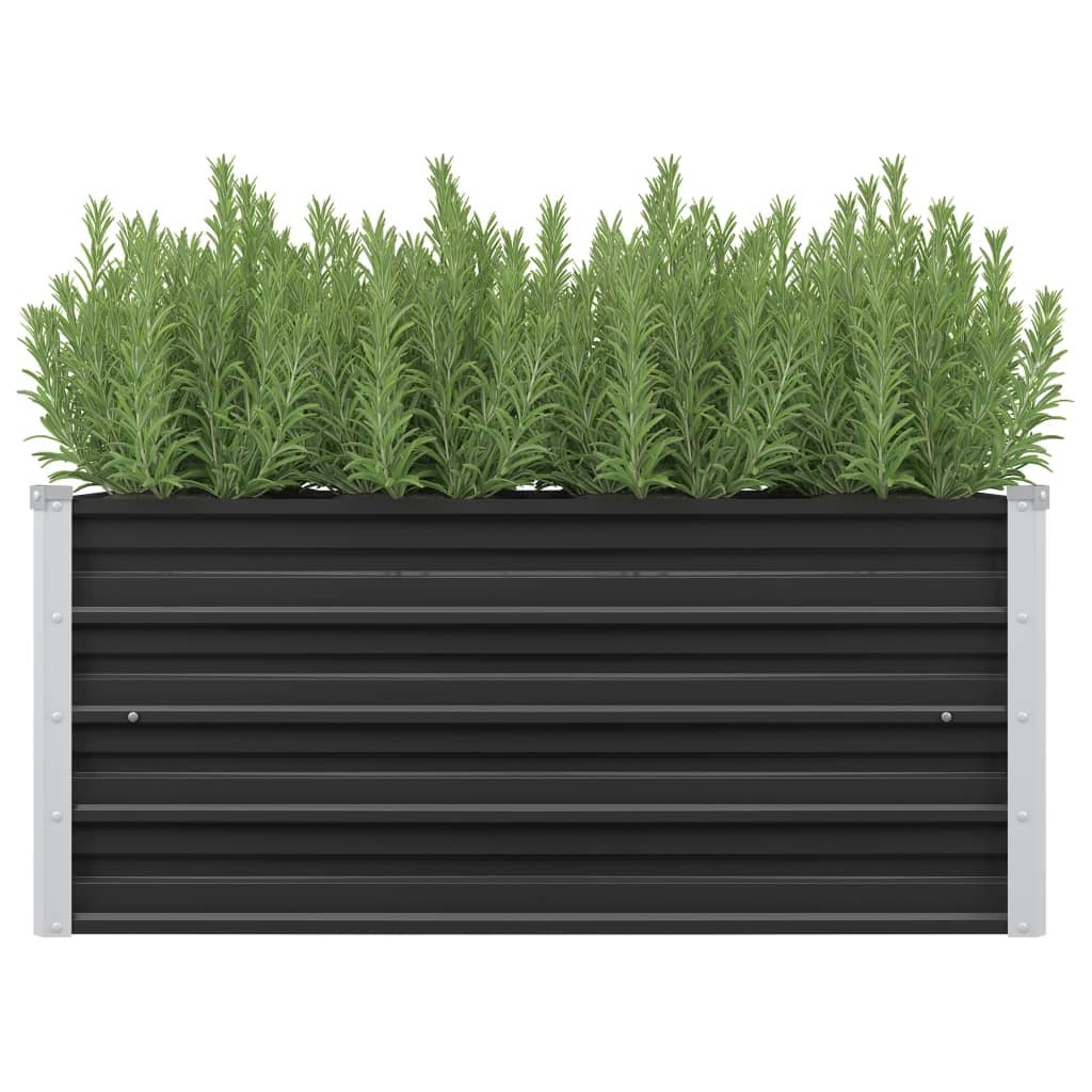 Garden Raised Bed Anthracite 39.4"x15.7"x17.7" Galvanized Steel