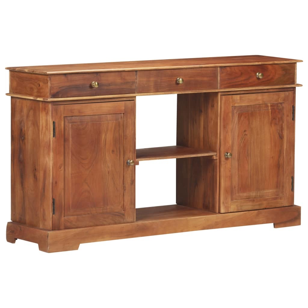 Sideboard 53.1"x13.8"x29.5" Solid Acacia Wood