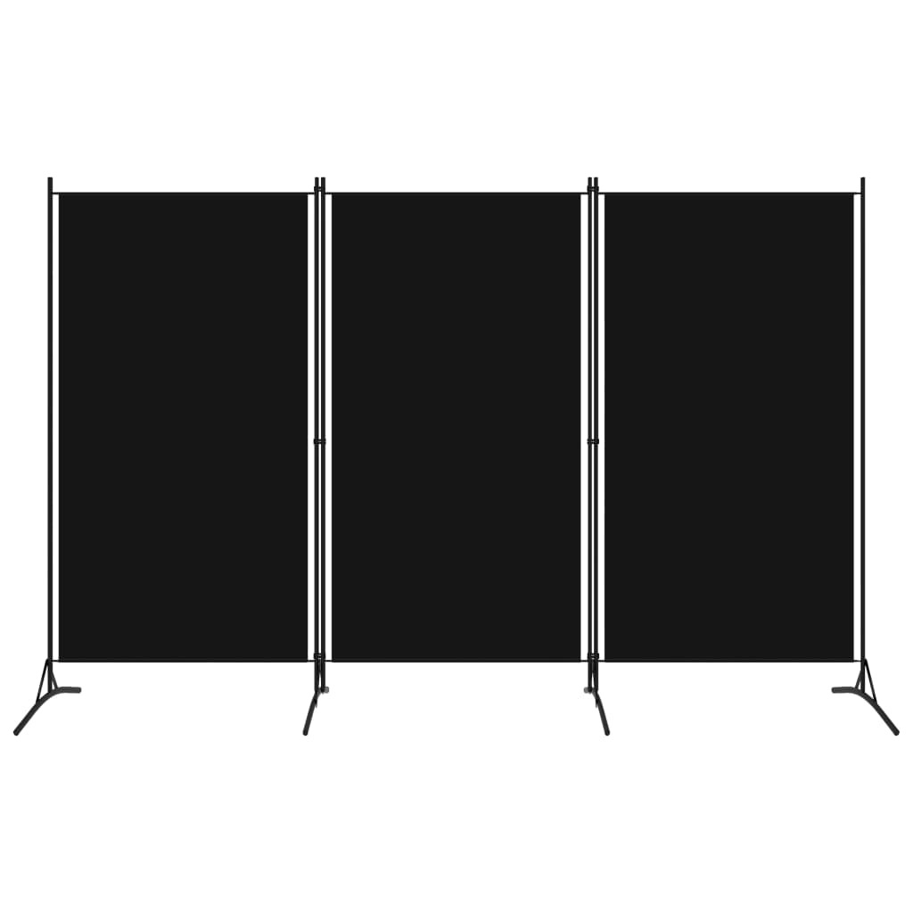 3-Panel Room Divider Black 102.4"x70.9"