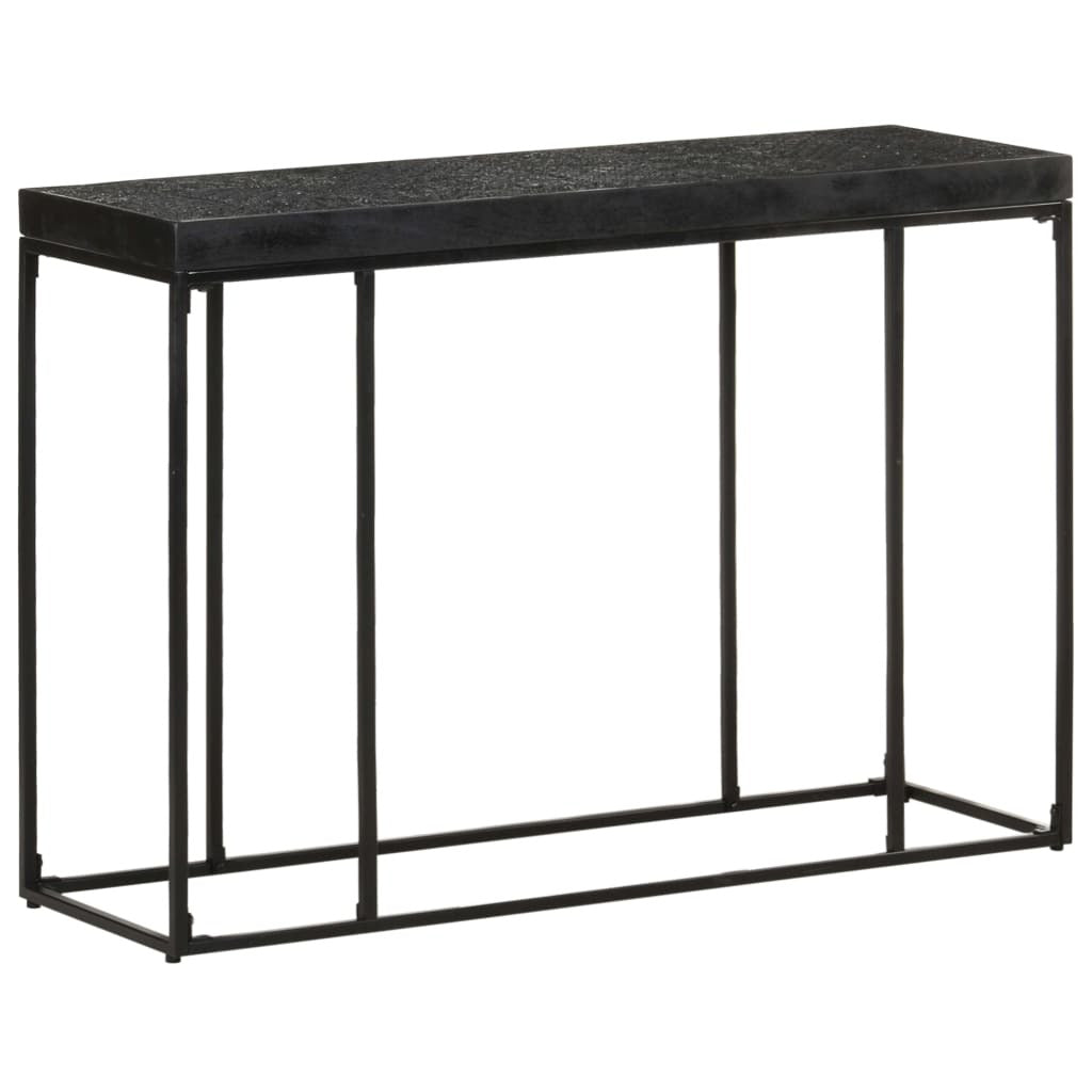 Console Table Black 43.3"x13.8"x29.9" Solid Acacia and Mango Wood