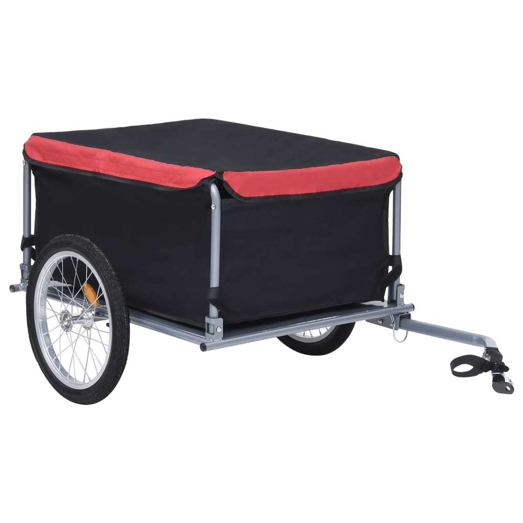 Bike Trailer Black and Red 143.3 lb