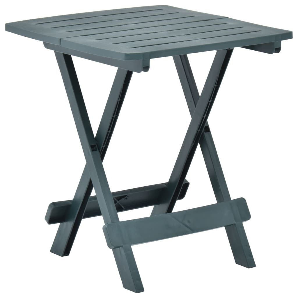 Folding Patio Table Green 17.7"x16.9"x19.7" Plastic