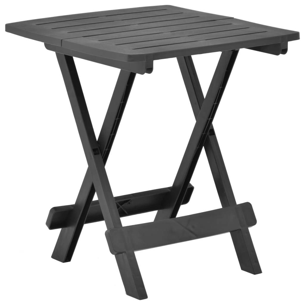 Folding Patio Table Anthracite 17.7"x16.9"x19.7" Plastic