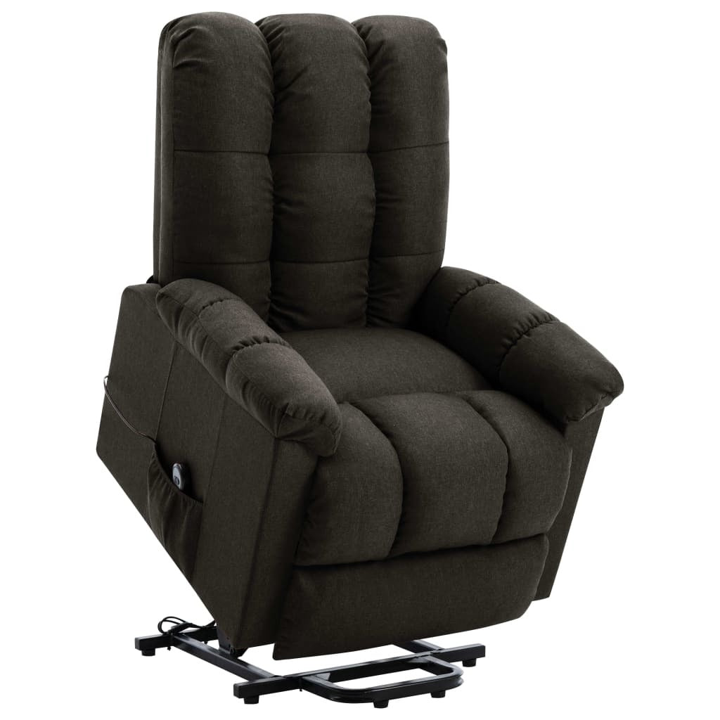 Power Lift Recliner Brown Fabric