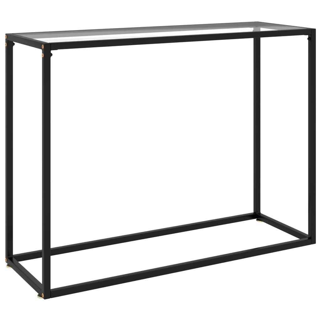 Console Table Transparent 39.4"x13.8"x29.5" Tempered Glass