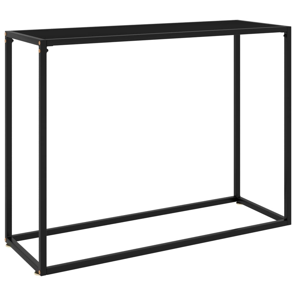 Console Table Black 39.4"x13.8"x29.5" Tempered Glass