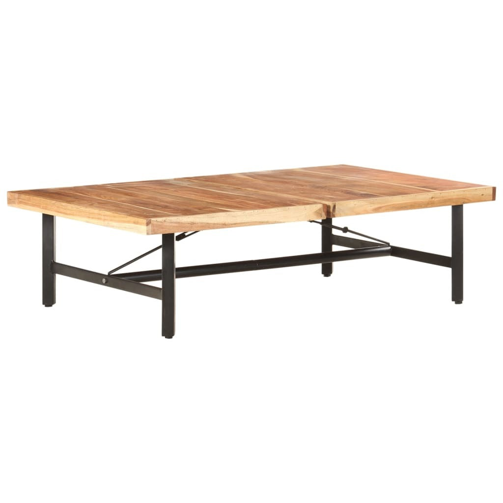 Coffee Table 55.9"x35.4"x16.5" Solid Acacia Wood