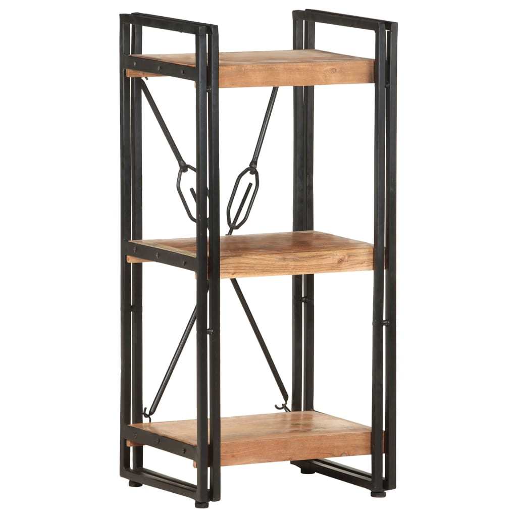 3-Tier Bookcase 15.7"x11.8"x31.5" Solid Acacia Wood