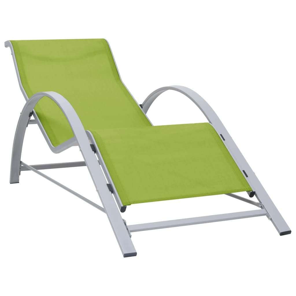 Sunlounger Textilene and Aluminum Green