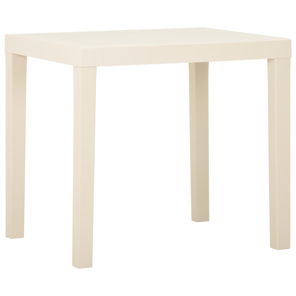 Patio Table White 31.1"x25.6"x28.3" Plastic