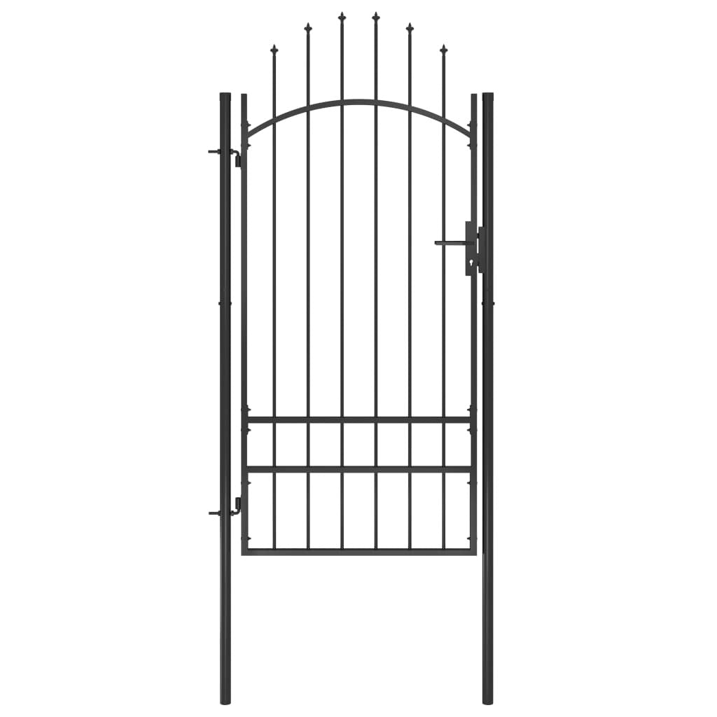 Garden Gate Steel 39.4"x98.4" Black