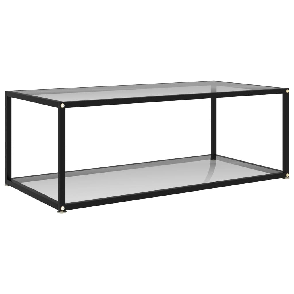 Coffee Table Transparent 39.4"x19.7"x13.8" Tempered Glass