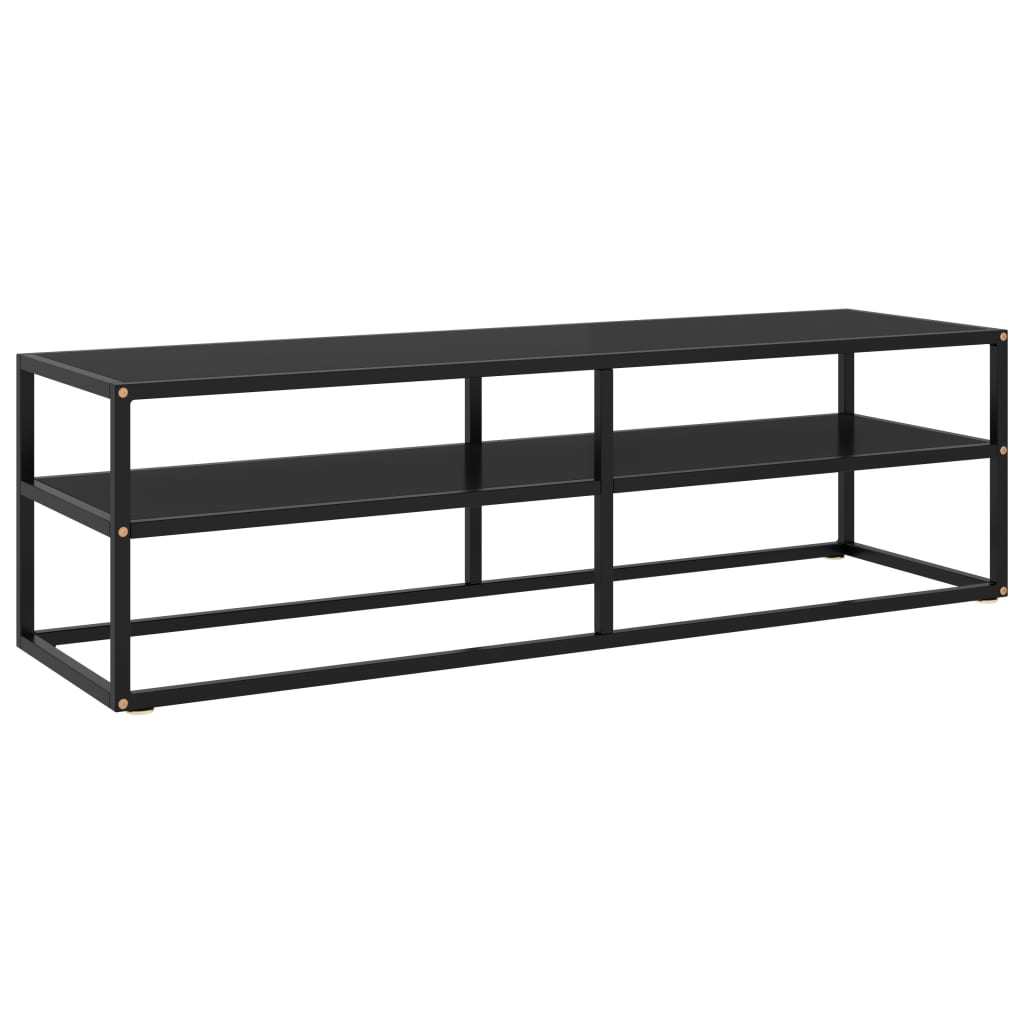 TV Stand Black with Black Glass 55.1"x15.7"x15.7"