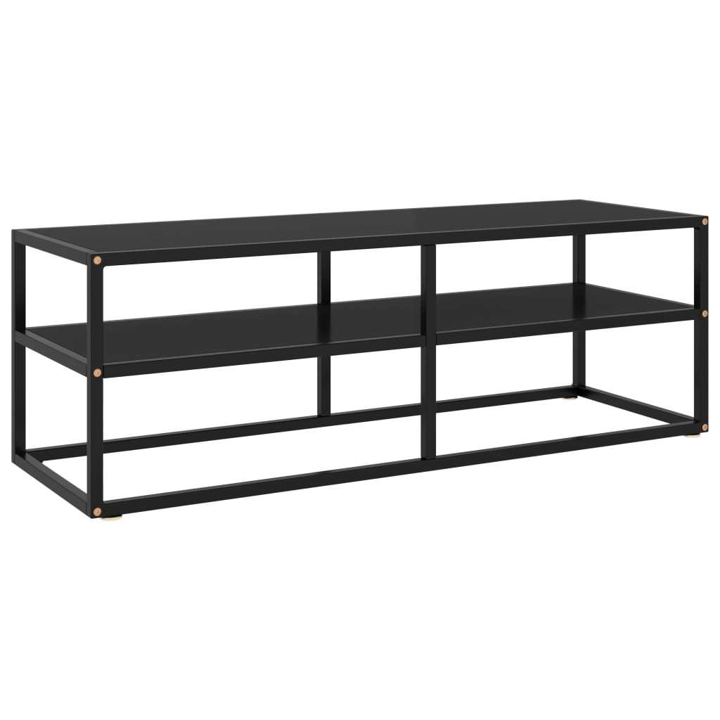 TV Stand Black with Black Glass 47.2"x15.7"x15.7"