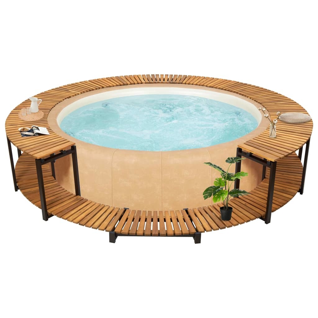 Spa Surround 107.5"x20.9" Solid Acacia Wood