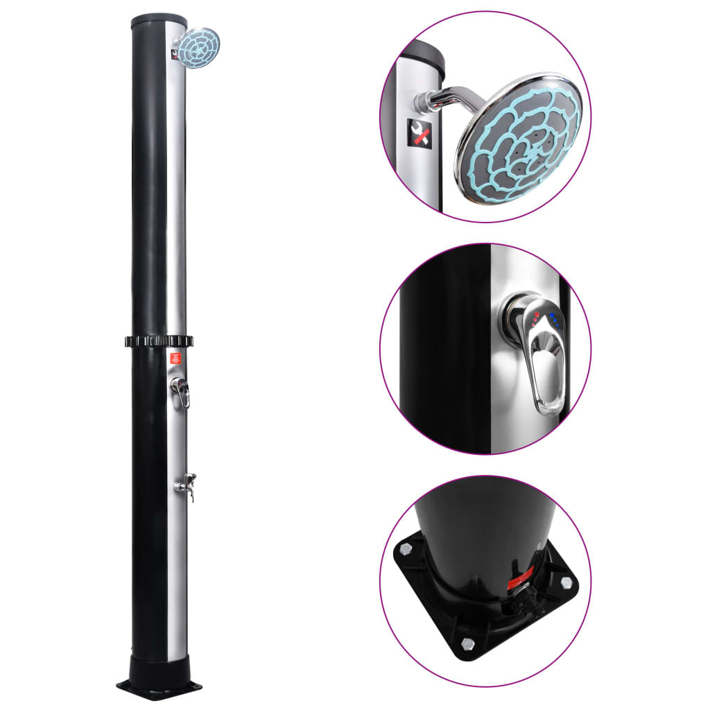 Outdoor Solar Shower with Shower Head and Faucet 10.6 gal