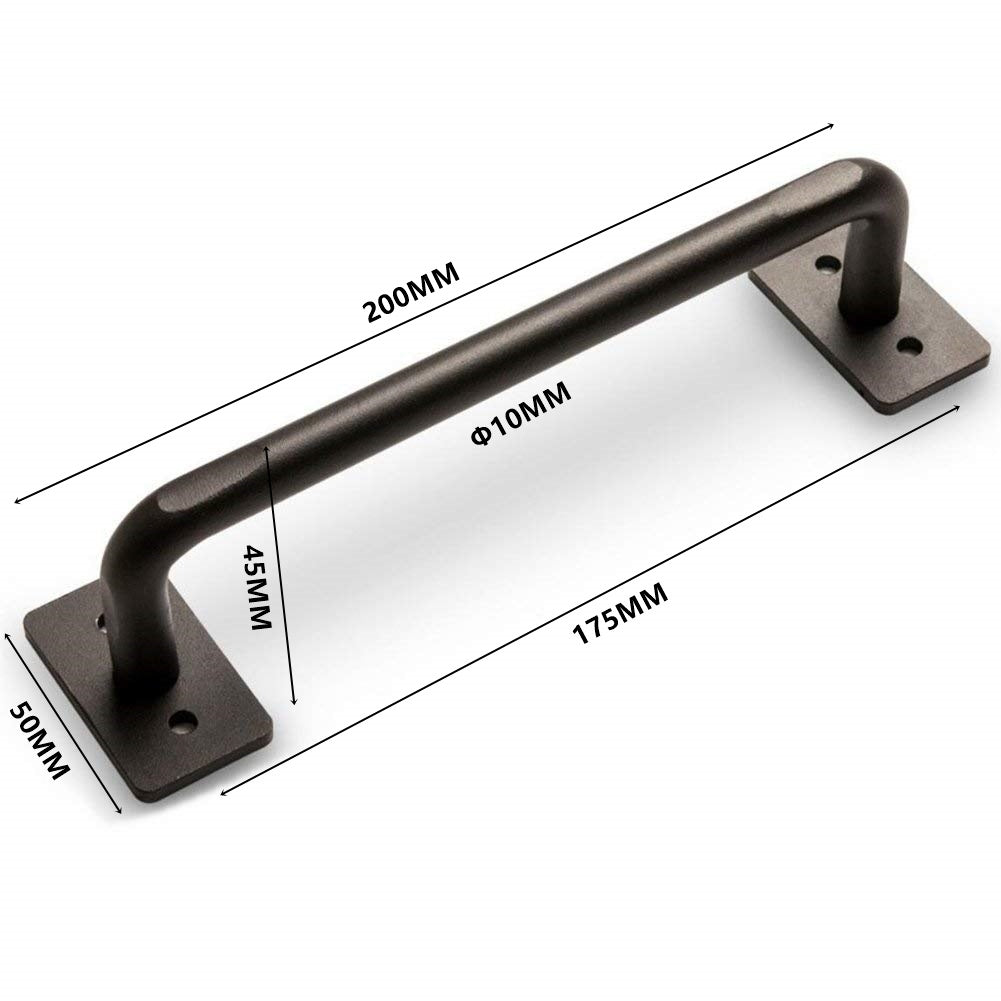 Sliding Barn Door Handle Pull Kit Heavy Duty Large Pull and Flush Set Carbon Steel Vintage Style Sliding Gate for Home Hotel
