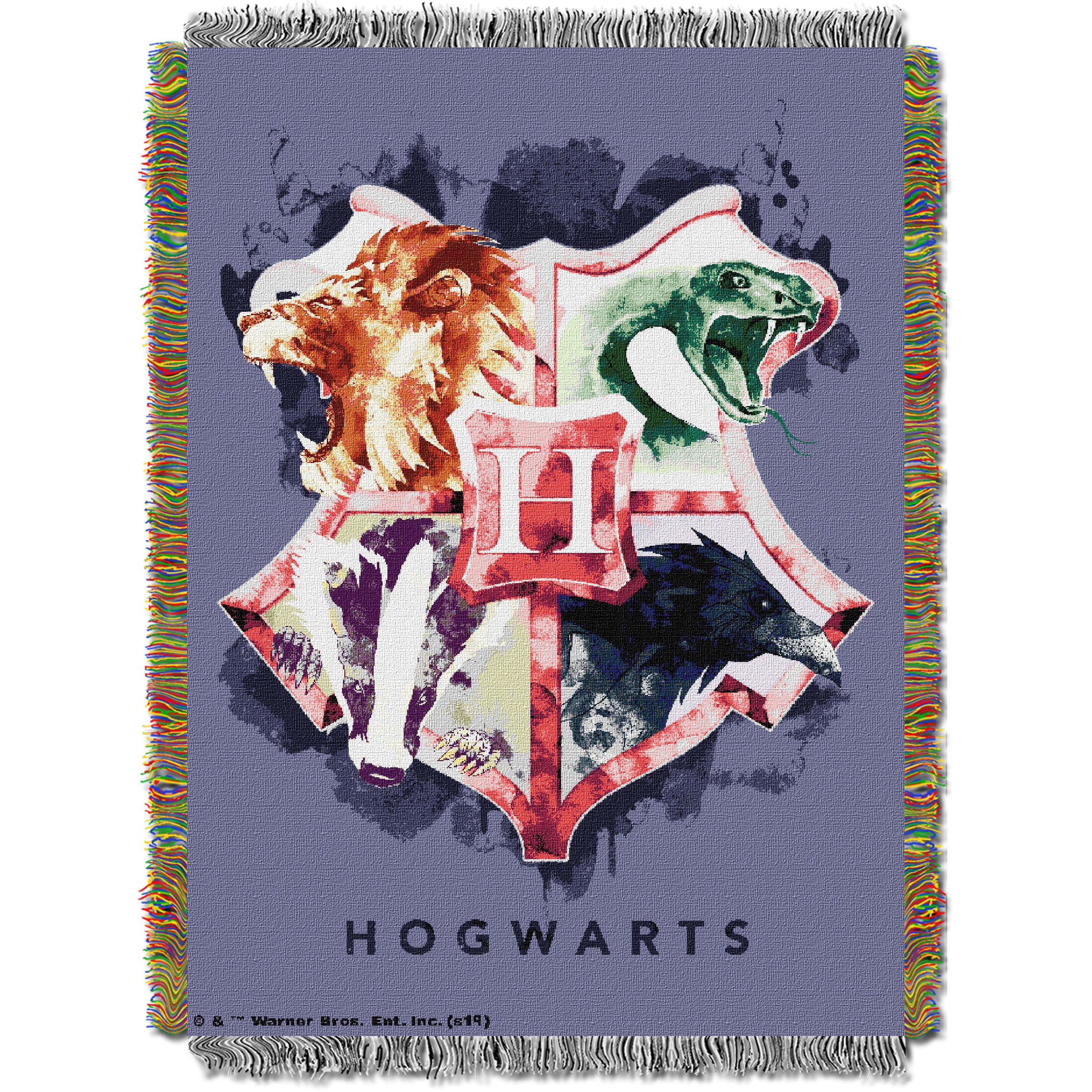 Harry Potter - Houses Together Licensed 48"x 60" Woven Tapestry Throw by The Northwest Company