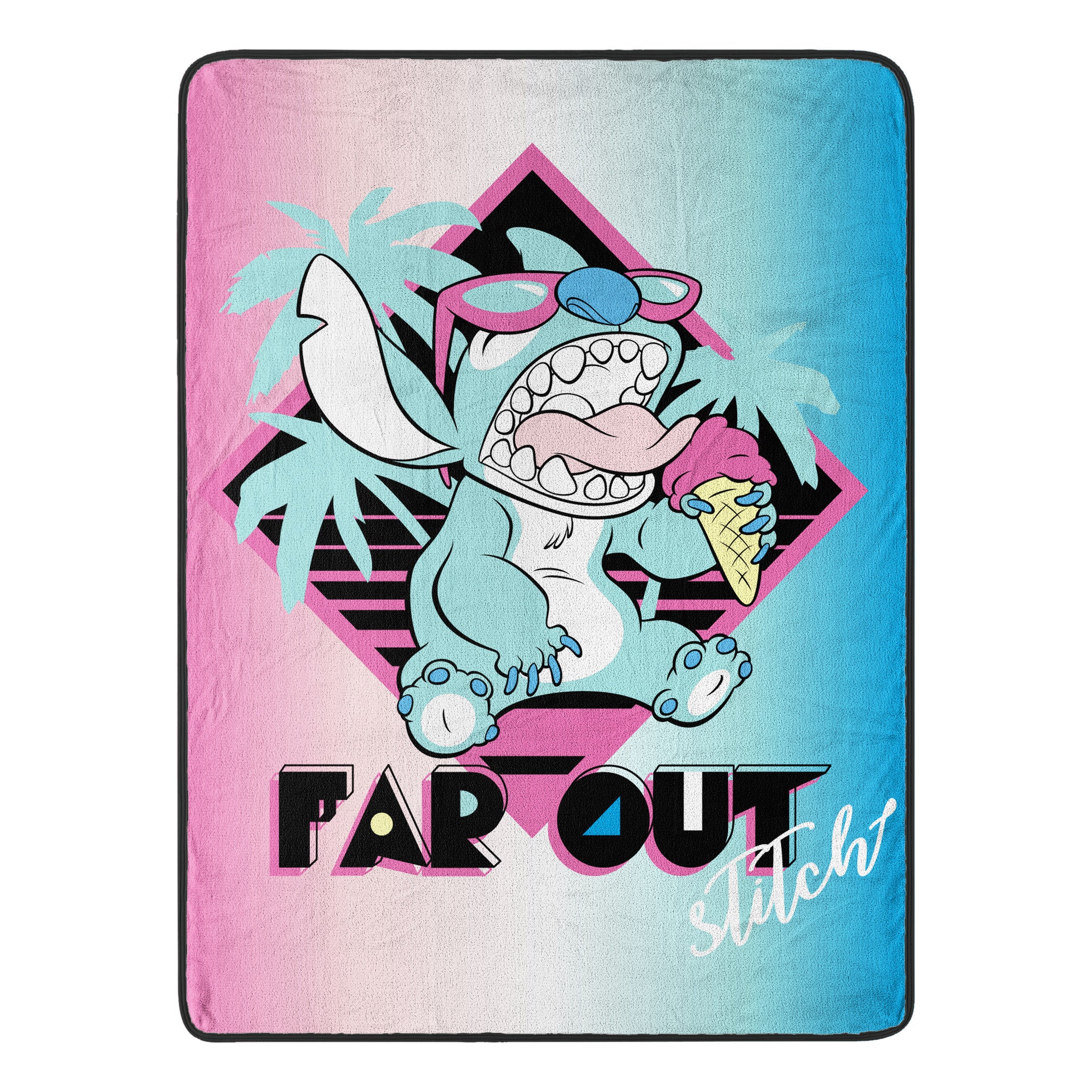 Lilo & Stitch - Far Out Stitch Licensed 46"x 60" Micro Raschel Throw by The Northwest Company