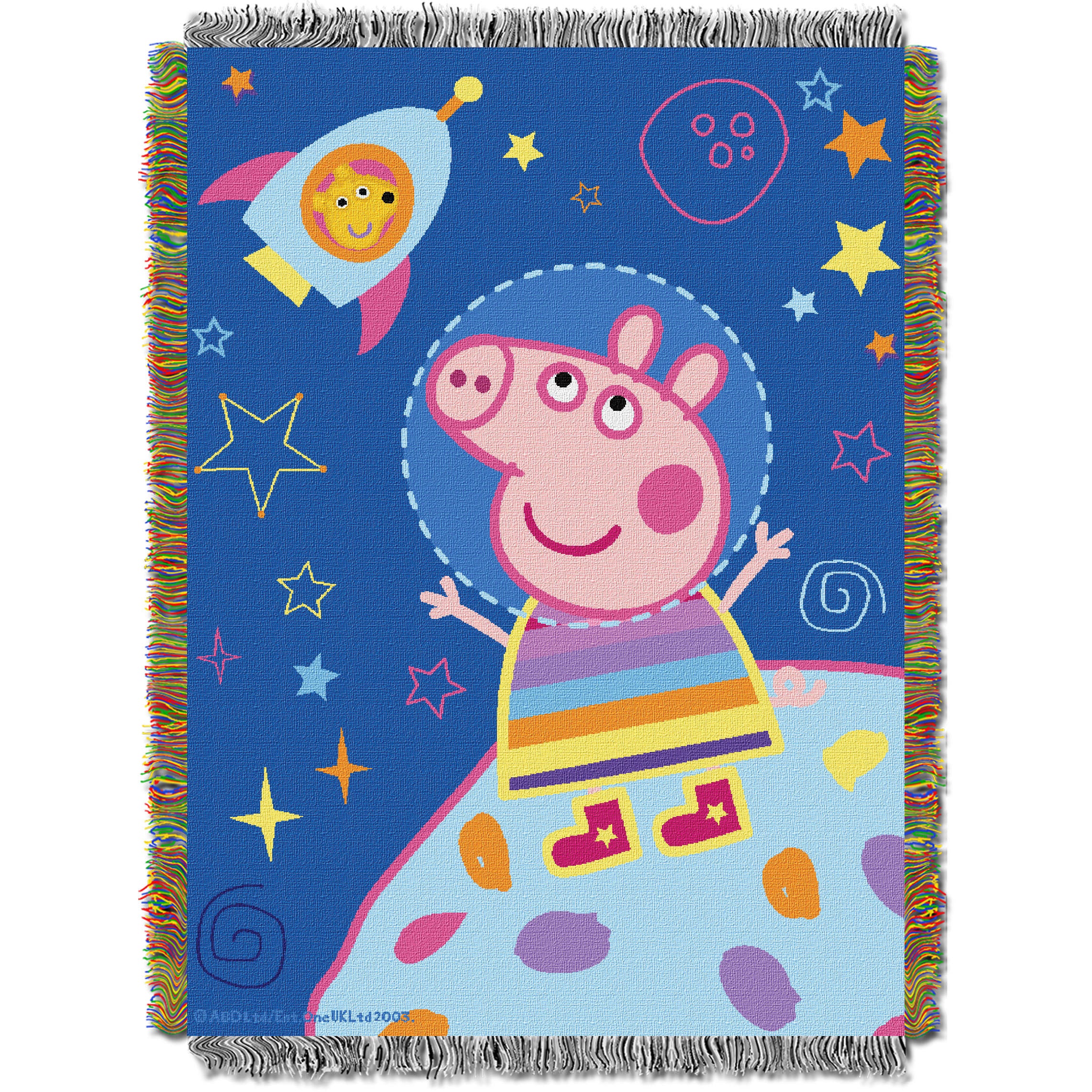 Peppa Pig - Love My Space Licensed 48"x 60" Woven Tapestry Throw by The Northwest Company