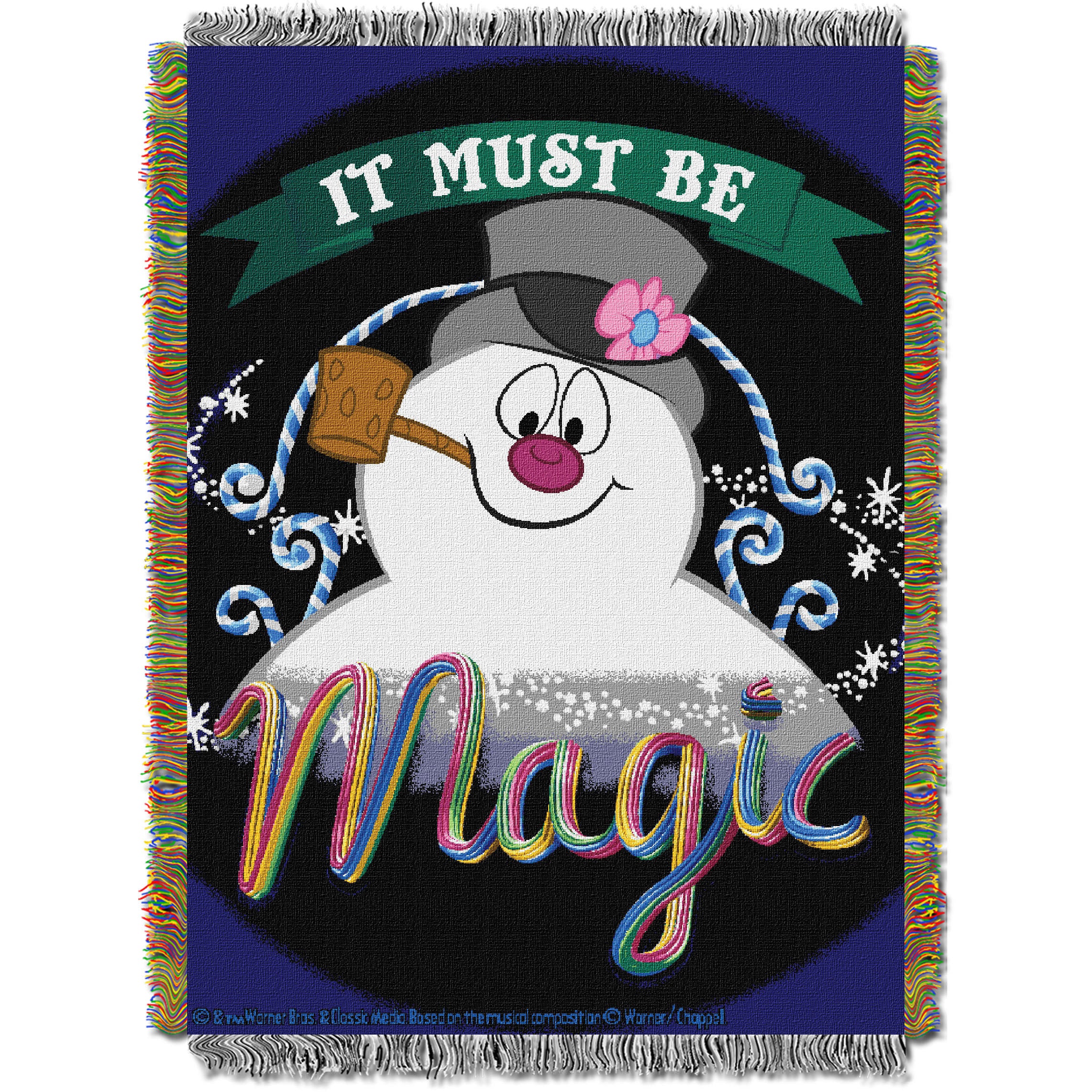 Frosty The Snwoman - Its Magic Licensed 48"x 60" Woven Tapestry Throw by The Northwest Company