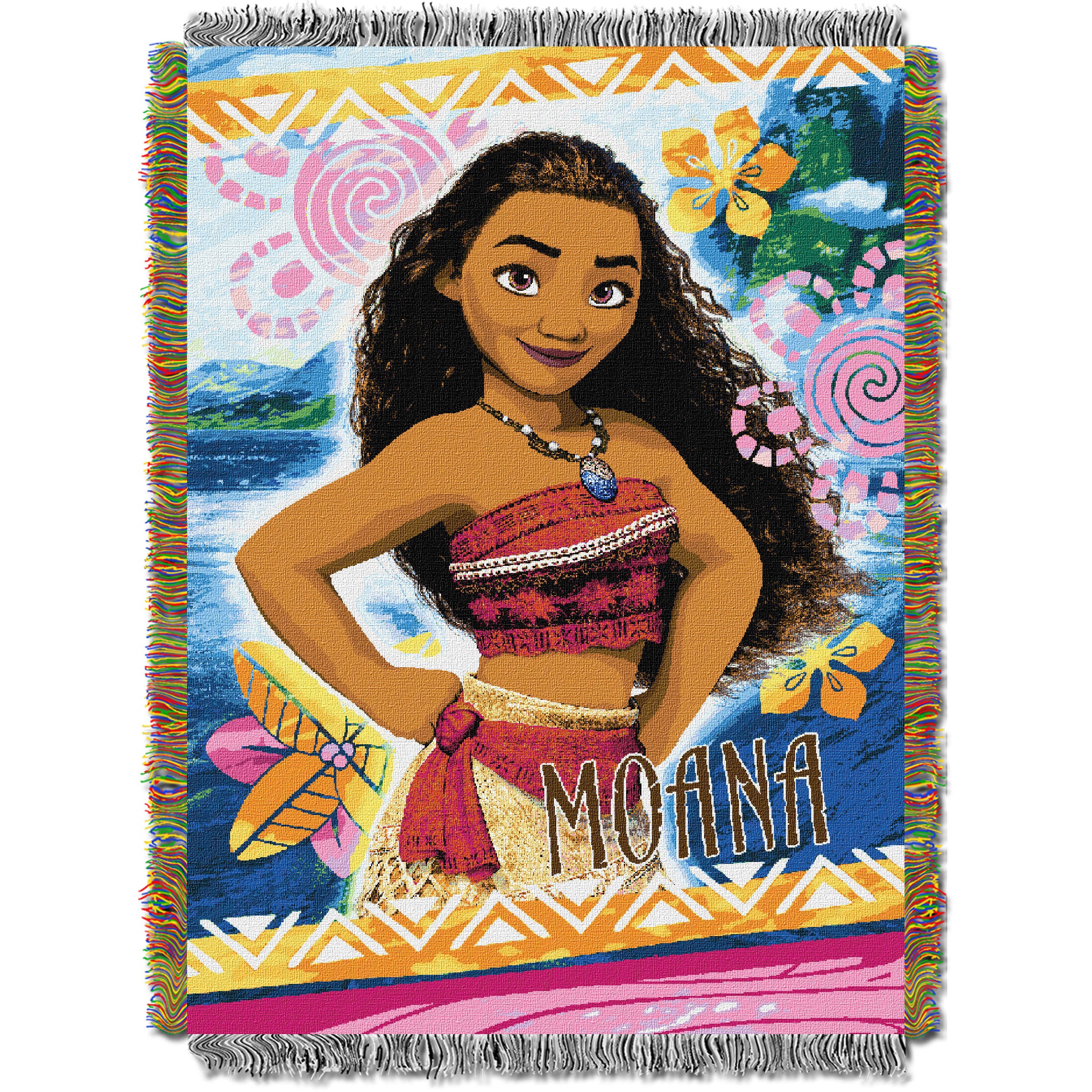 Moana Island Girl Licensed 48"x 60" Woven Tapestry Throw by The Northwest Company