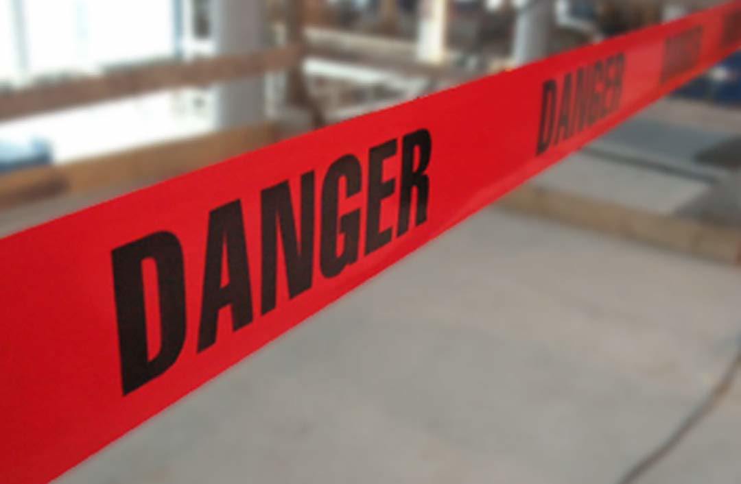 1 Rolls of Barricade Tape 3'; Red and Black Danger Tape Roll 1000 Feet; Danger Tape 3 Mil; Polyethylene Warning Tape; Bright Construction Tape to Mark