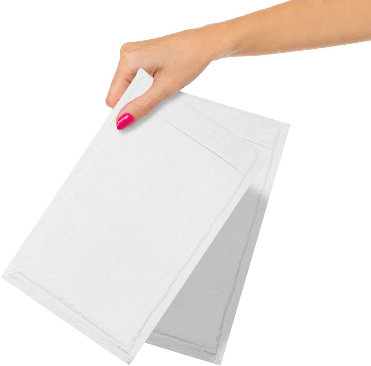 Pack of 10 White Kraft Bubble Padded Envelopes 5 x 9 Inch Size Bubble Mailers. Self Seal Kraft Envelopes. White Cushion Envelopes 5 x 9 for Mailing; Packing; Packaging Shipping Bags for Business