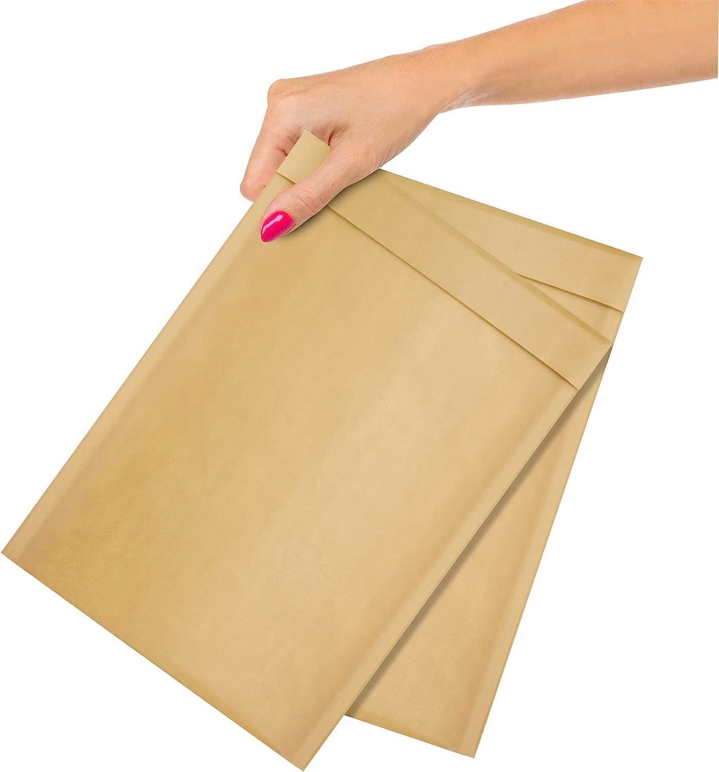 Pack of 10 Kraft Padded Bubble Mailer Envelopes 8.5 x 13 Natural Brown Kraft Bubble Envelopes 8 1/2 x 13 Peel and Seal Envelopes for Mailing Packing Bulk Shipping Bags Wholesale Price