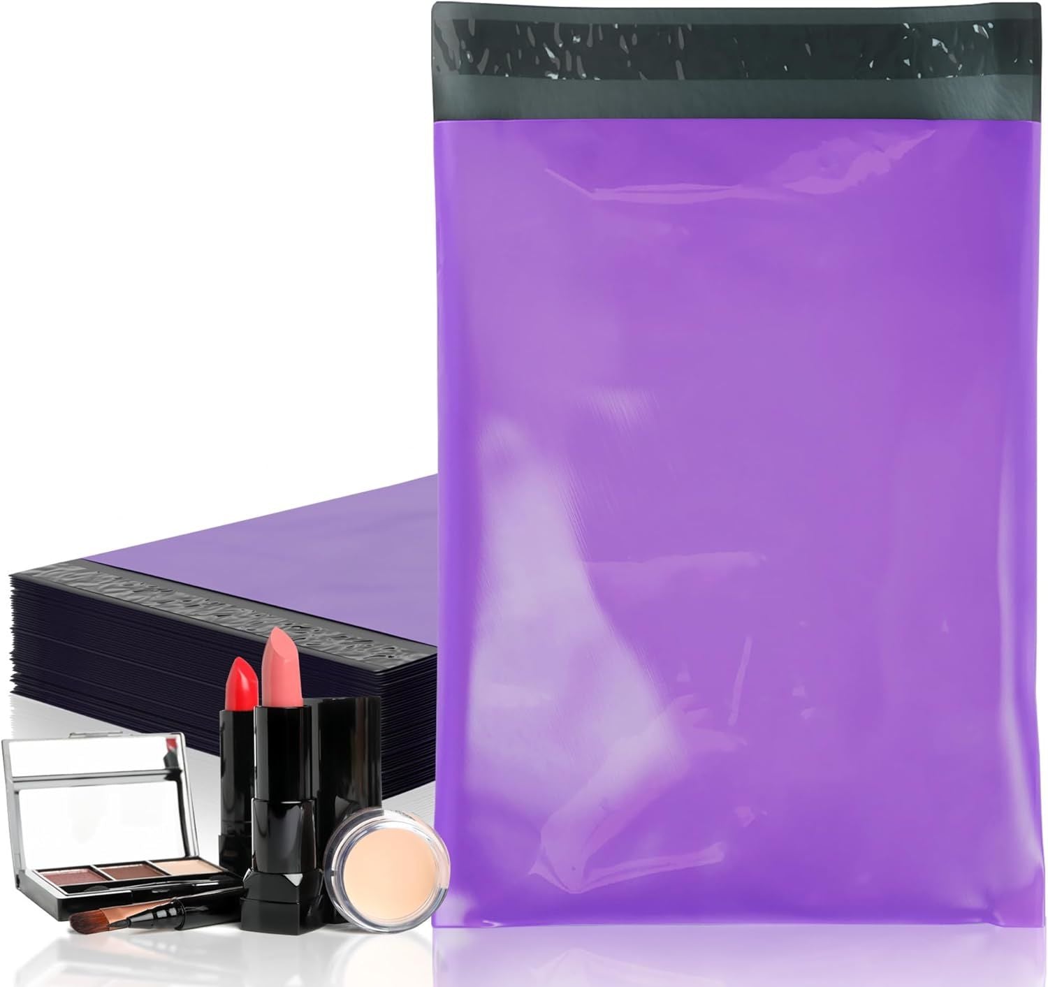 Purple Poly Mailers 14.5 x 19; Peel and Seal Poly Shipping Bags for Small Business Pack of 50; Waterproof Shipping Envelopes for Clothing 2 Mil; Tear-